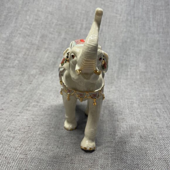 Lenox Meji The Flower Blossom Elephant Porcelain Figurine Original Box - Picture 6 of 9